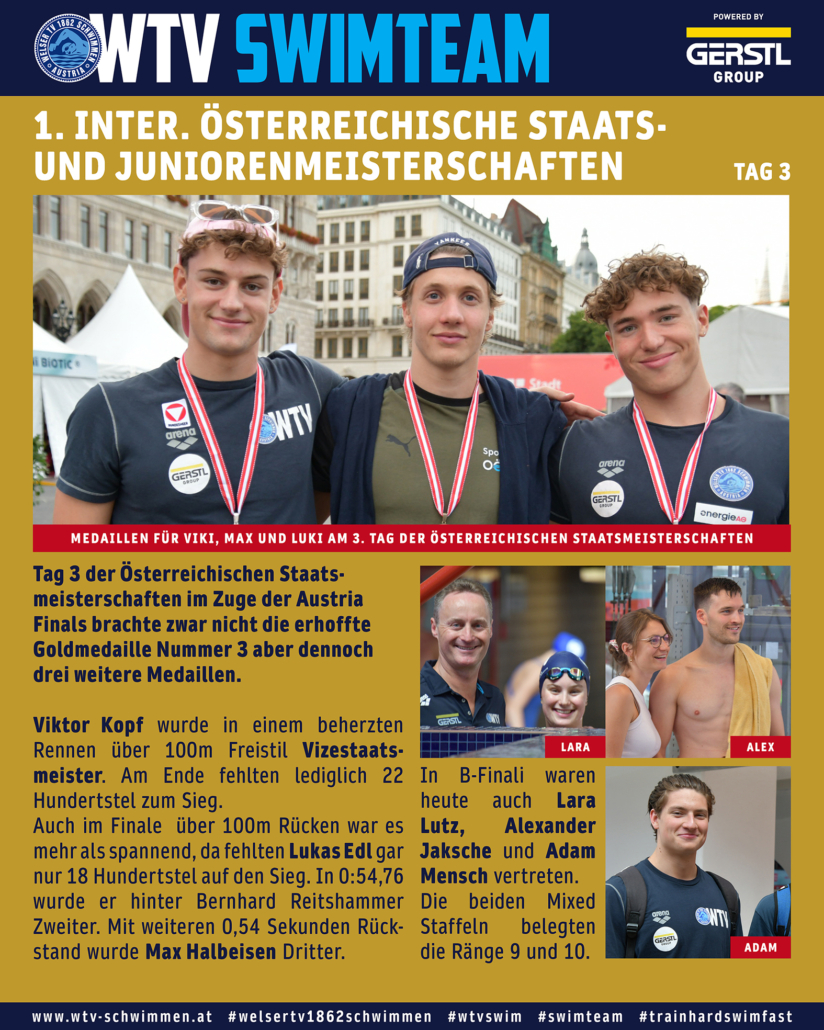 1. Int. Österr. Staats- und Juniorenmeisterschaften - Stadthallenbad Wien - Tag 3
